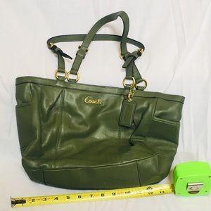 Olive green coach purse